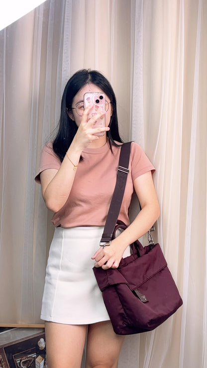 Prada Dark Purple Tessuto Nylon 2-Way Tote