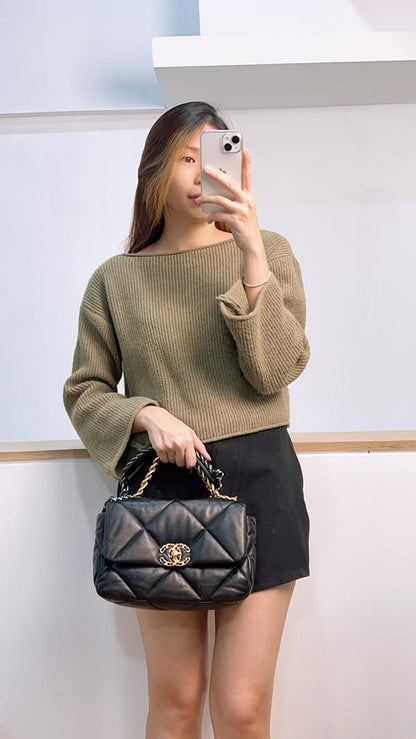 Chanel Black Small 19 Flap GHW