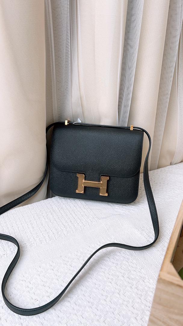 Hermes Black Constance 18 (GHW)