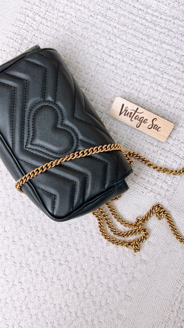 Gucci Black Supermini Marmont