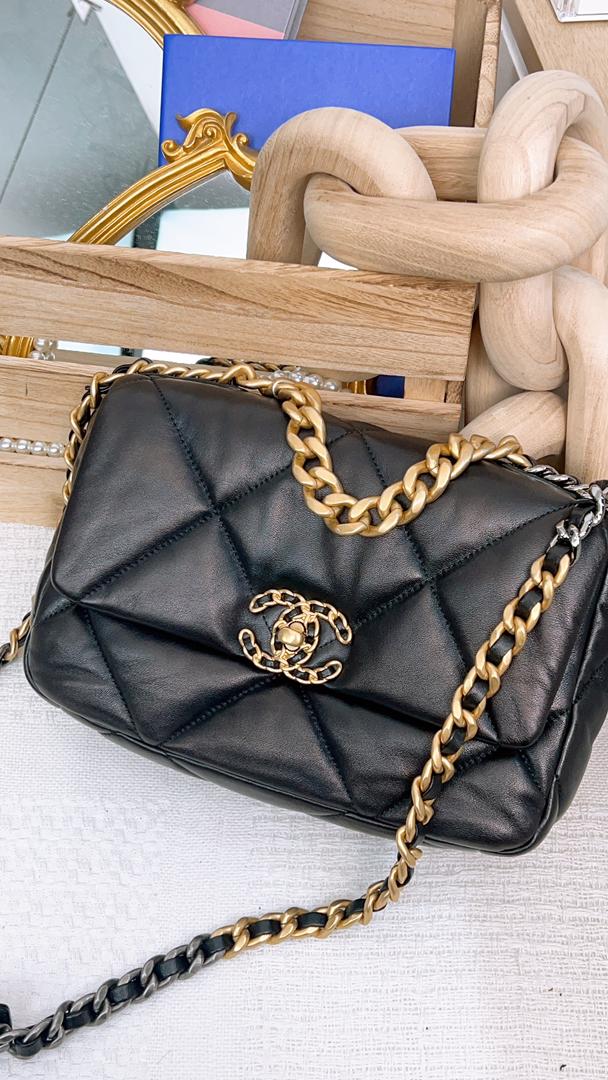 Chanel Black Small 19 Flap GHW