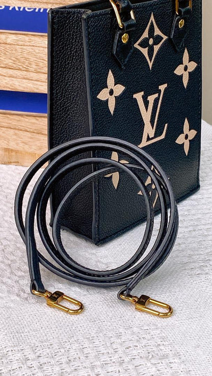 Louis Vuitton Black Empreintr Petit Sac Plat