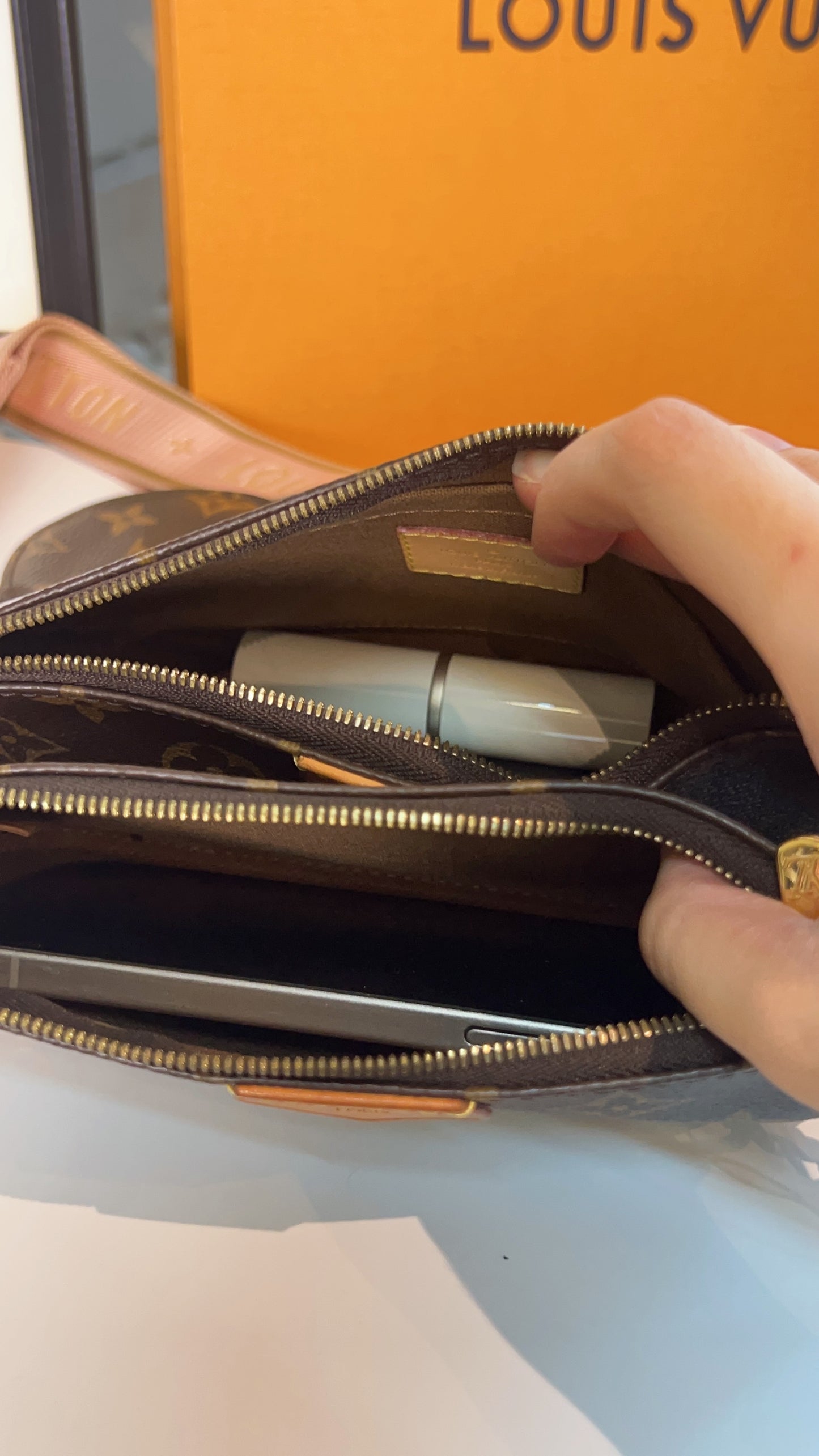 LV Monogram Rose Pink Multi Pochette