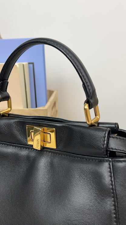 Fendi Black Mini Peekaboo GHW