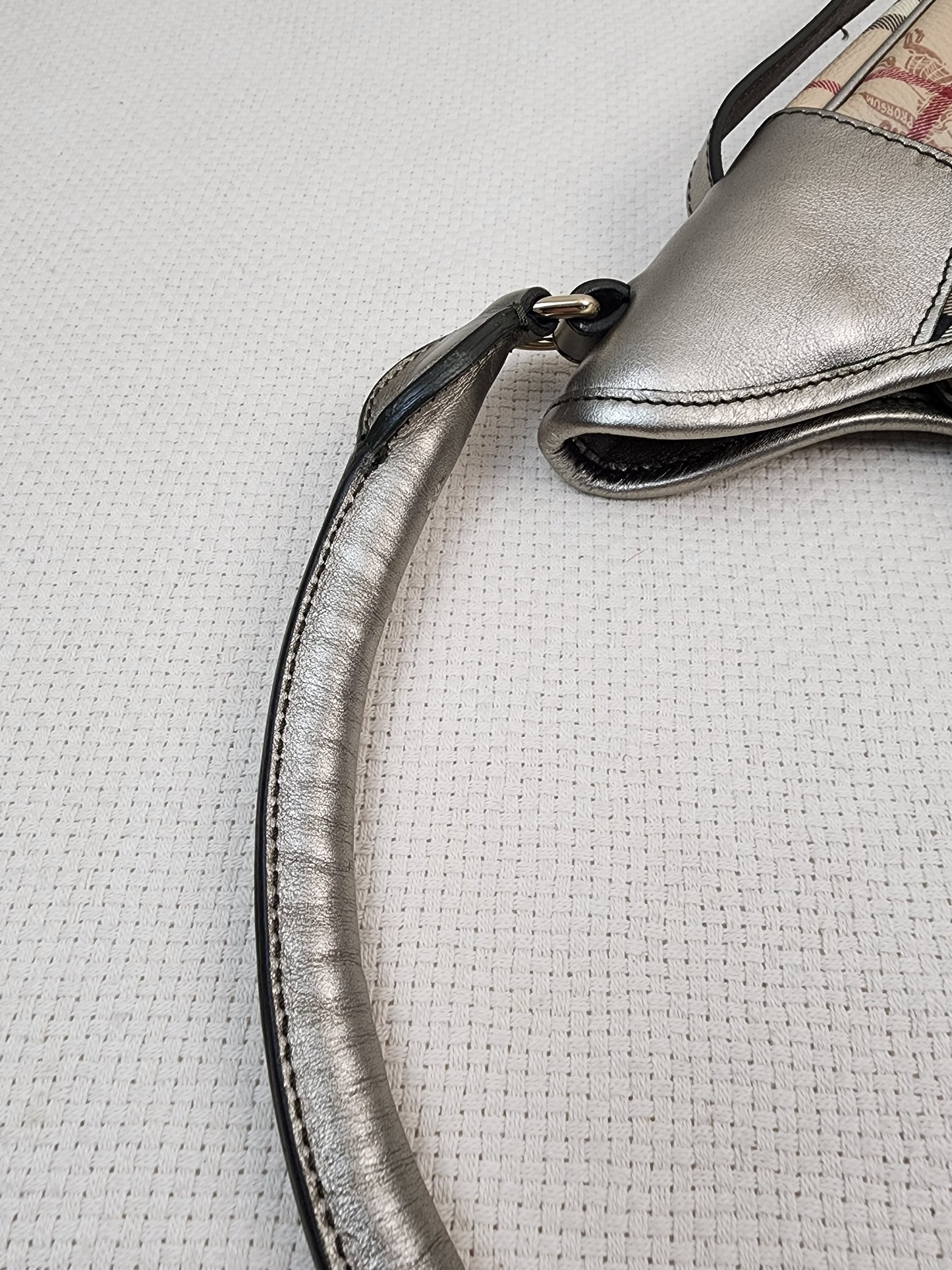 Burberry Beige Haymarket Check Shoulder Bag