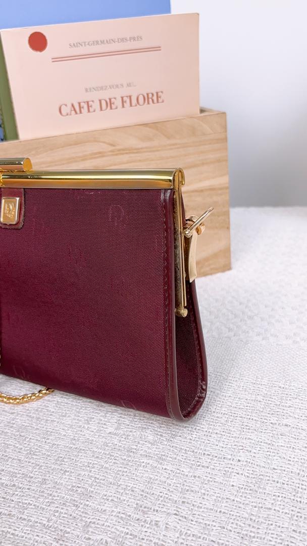 Dior Burgundy Diorissimo French Clutch