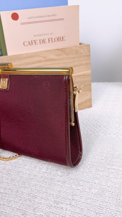 Dior Burgundy Diorissimo French Clutch