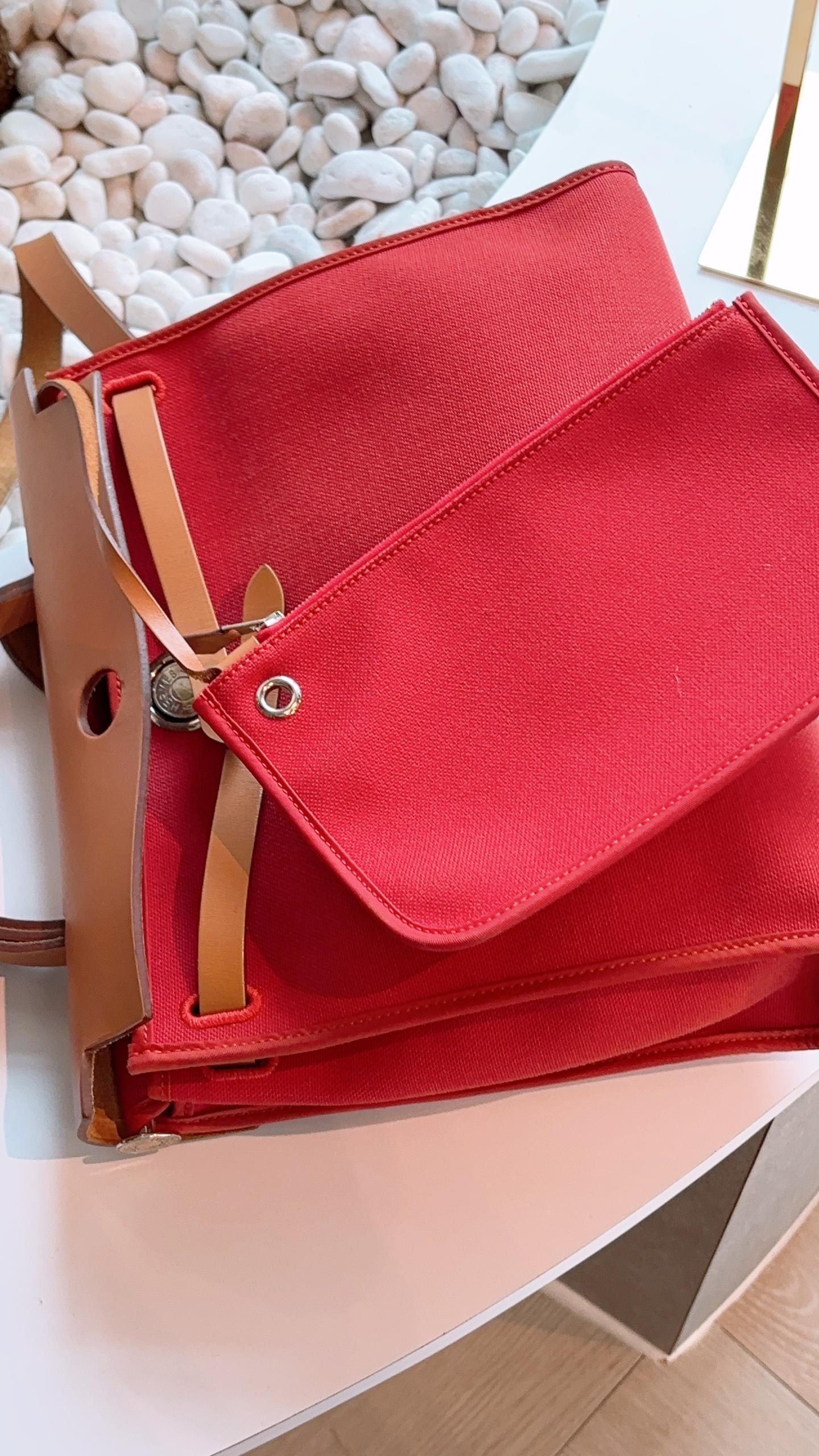 Hermes Red Herbag 31 (PHW)