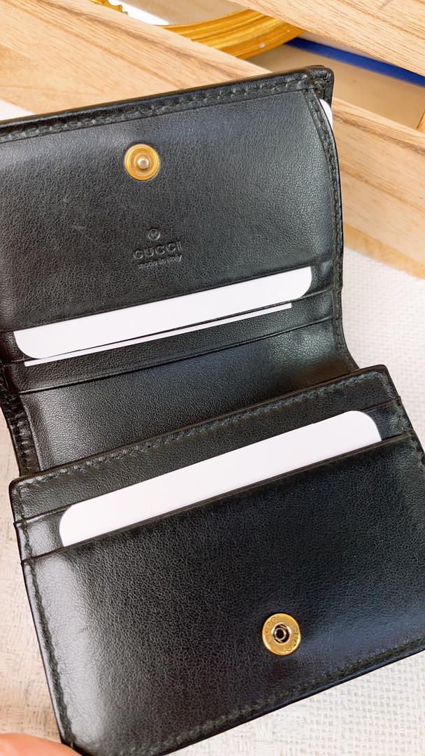 Gucci Black Marmont Bifold Wallet (GHW)