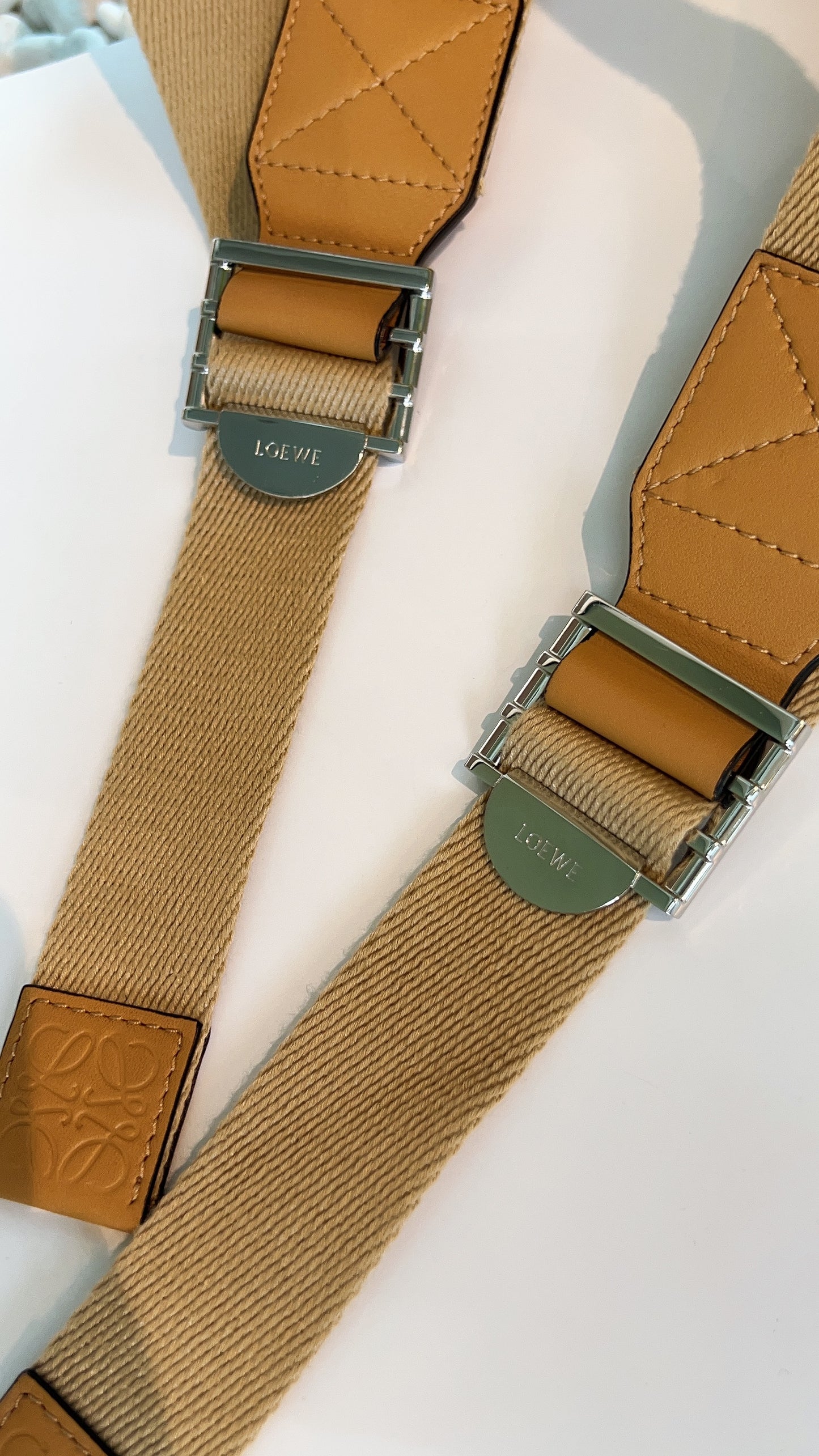 Loewe Beige Canvas Backpack