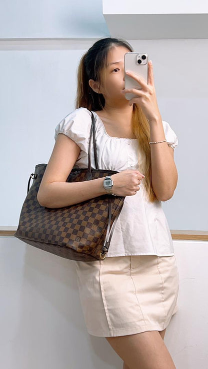 LV Damier Ebene Neverfull MM