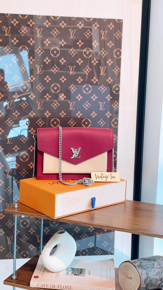 LV Purple x Cream MyLockMe Chain Pochette