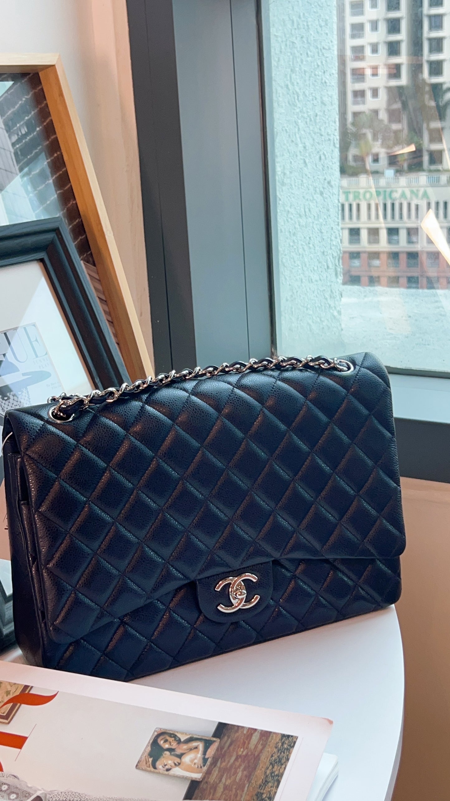 Chanel Blue Caviar Maxi CF SHW