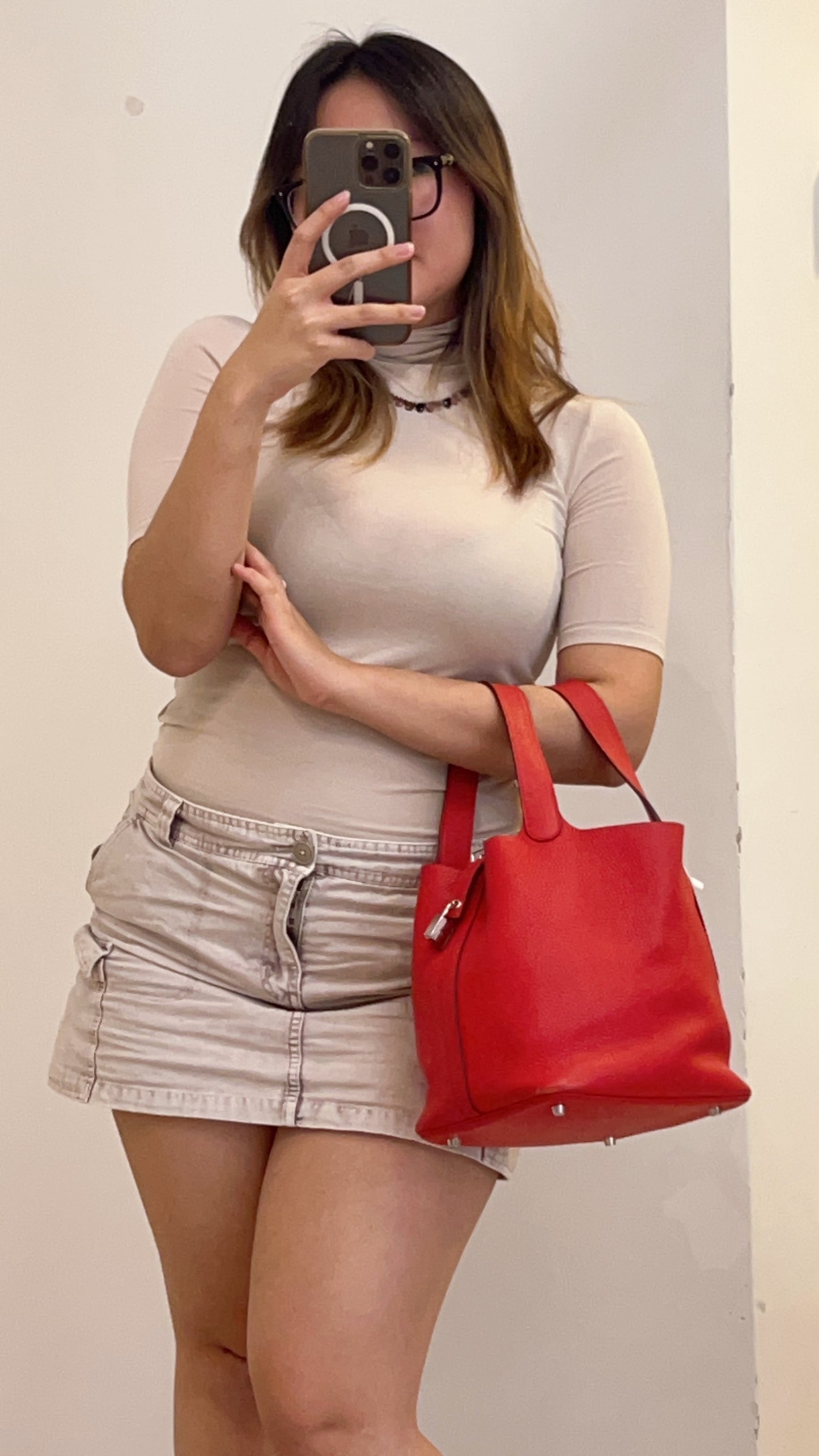 Hermes Picotin 22 in Red Clemence