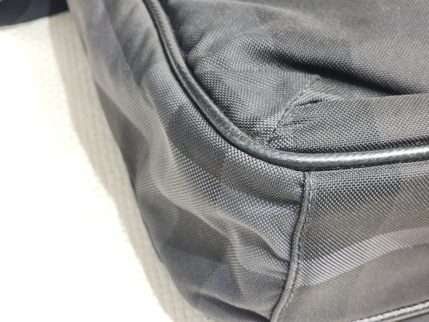 Burberry Nylon Smoked Check Messenger Bag