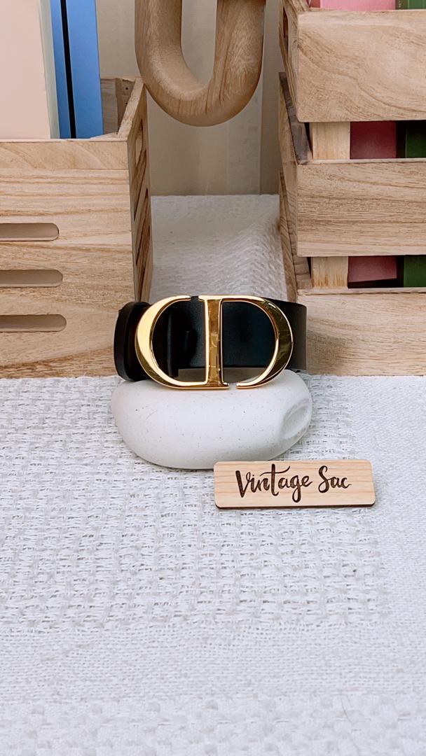Dior CD Black Belt 80cm/3.5cm