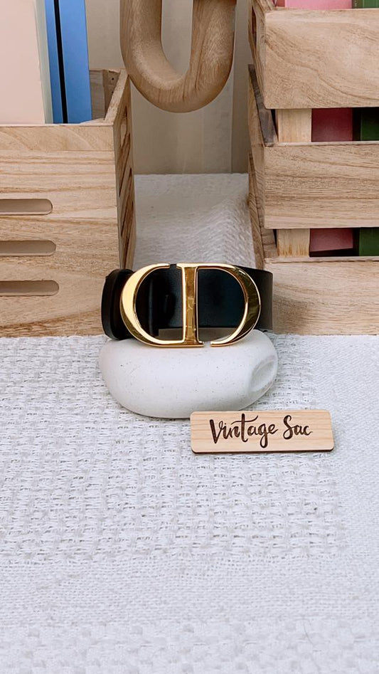 Dior CD Black Belt 80cm/3.5cm