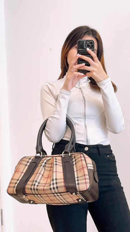 Burberry Haymarket Check Bowling Tote