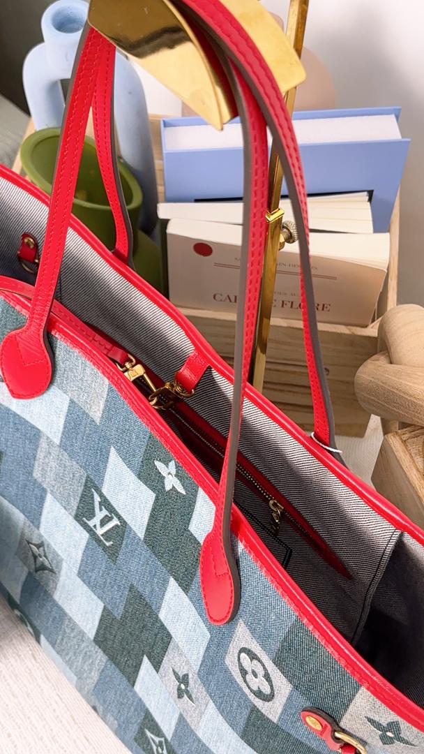 Louis Vuitton Denim Patchwork Neverfull MM