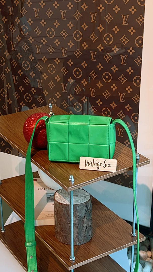 Bottega Veneta Green Intrecciato Mini Casette