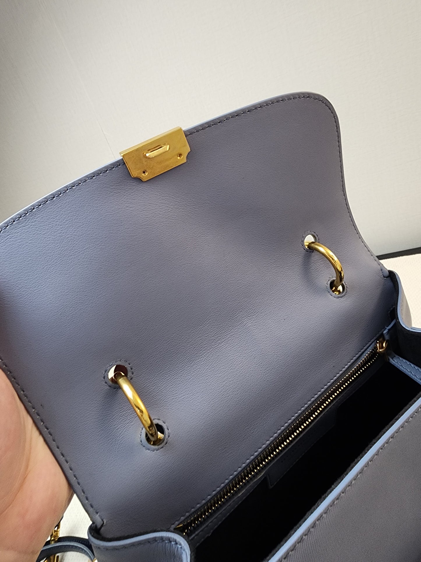 Burberry Medium DK88 Top Handle Bag in Trench Calfskin
