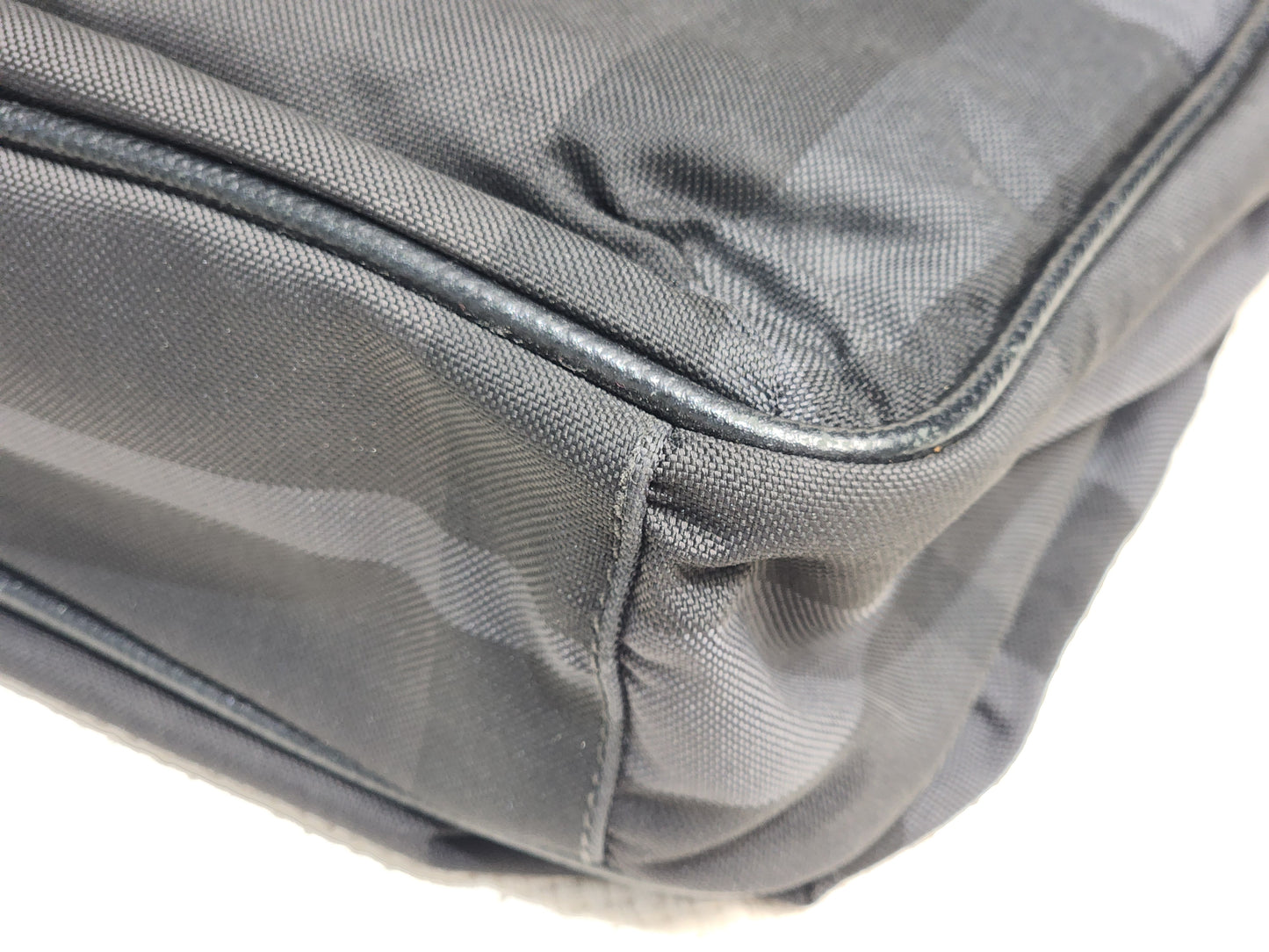 Burberry Nylon Smoked Check Messenger Bag