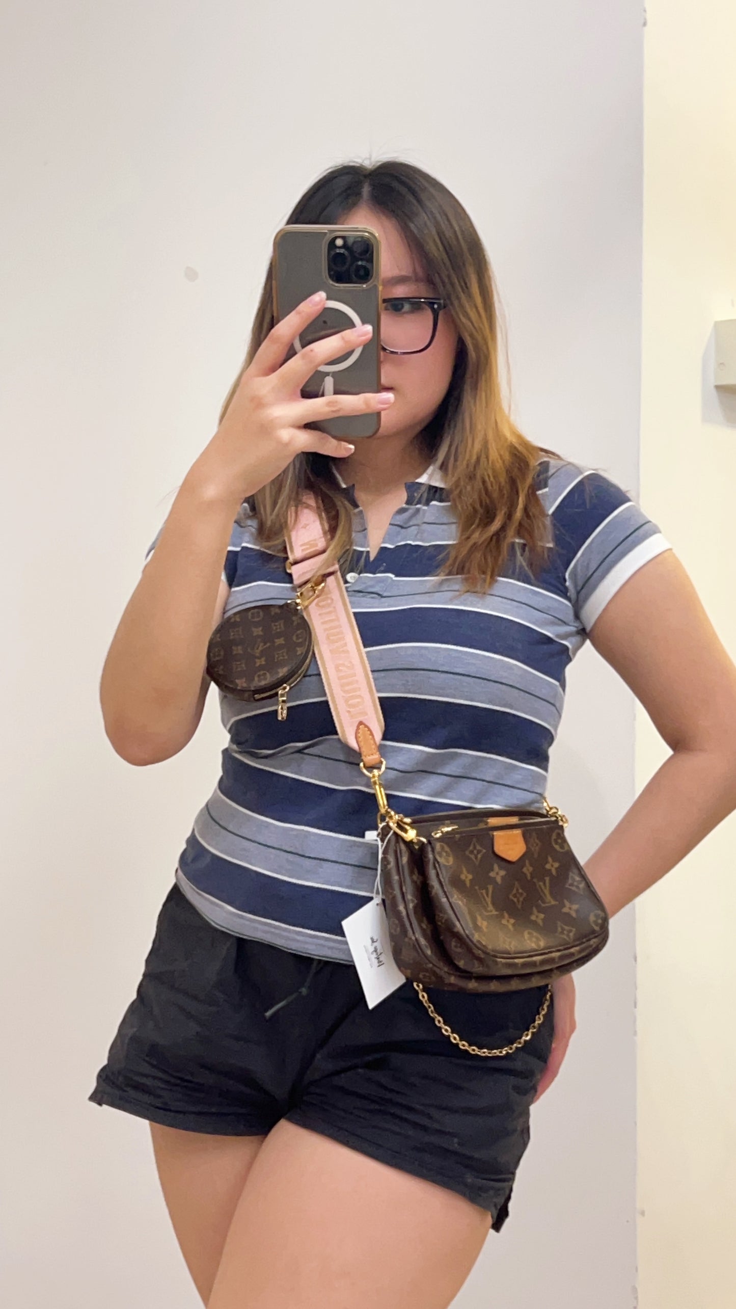 LV Monogram Rose Pink Multi Pochette