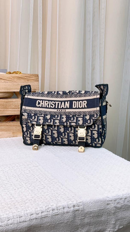 D-ior Navy Oblique Small D-iorcamp Bag