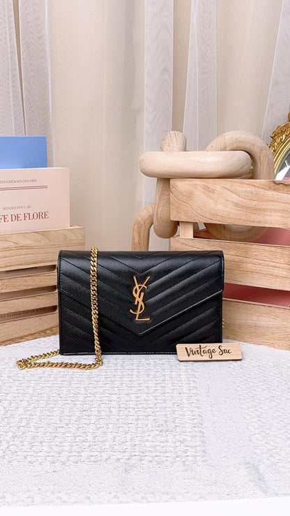 YSL Black Small Envelope WOC (GHW)