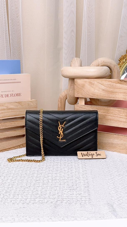 YSL Black Small Envelope WOC (GHW)
