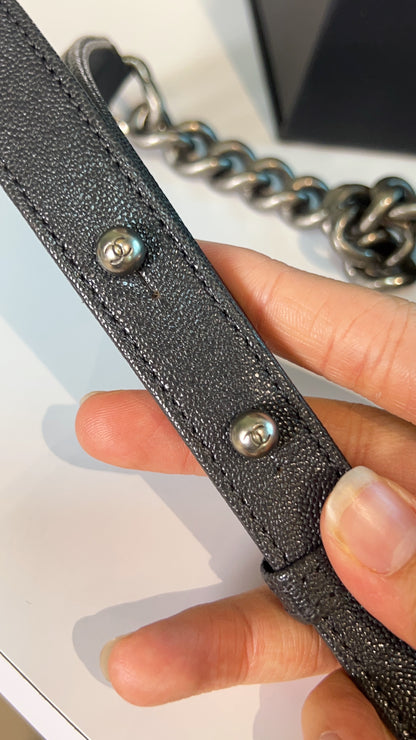 Chanel Small Boy in Dark Grey RHW