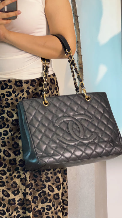 Chanel Black Caviar GST GHW