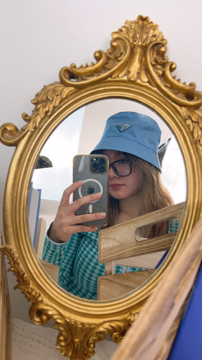 Prada Blue Nylon Bucket Hat
