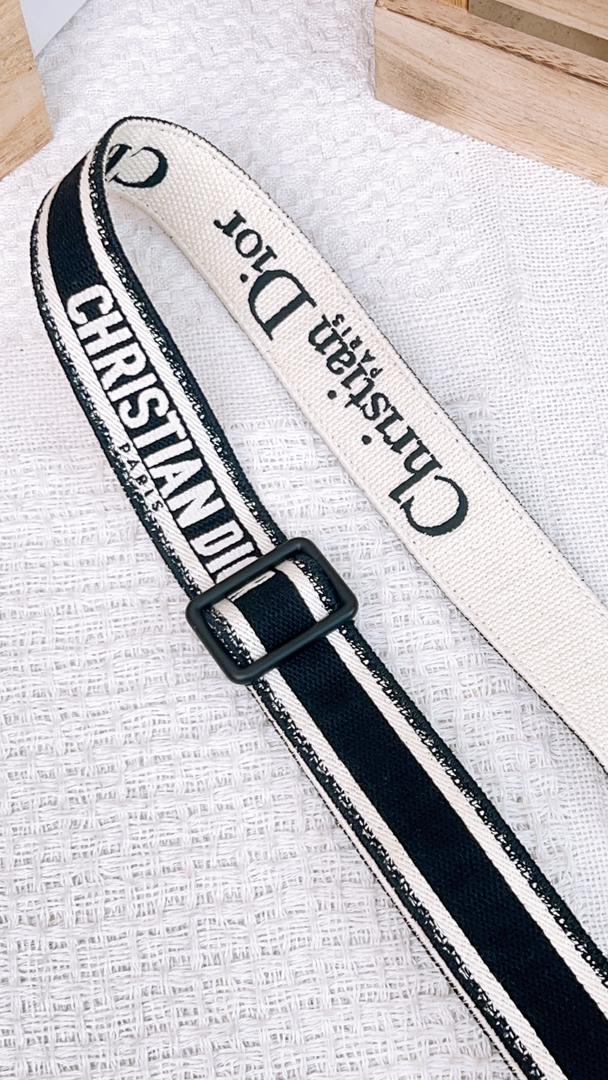 Dior Adjustable Shoulder Strap w Ring Ultramatte Black