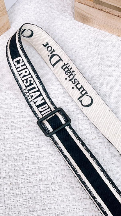 Dior Adjustable Shoulder Strap w Ring Ultramatte Black