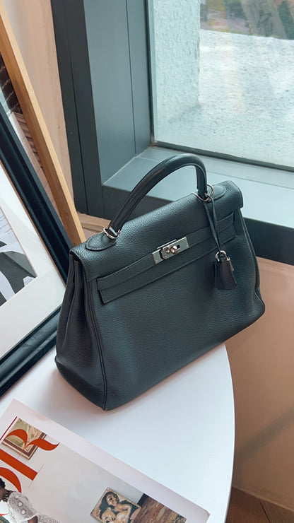 Hermes Bleu Orage Kelly 32 PHW