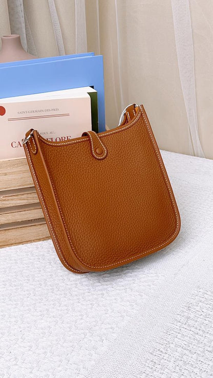 Hermes Gold Clemence Mini Evelyne (PHW)