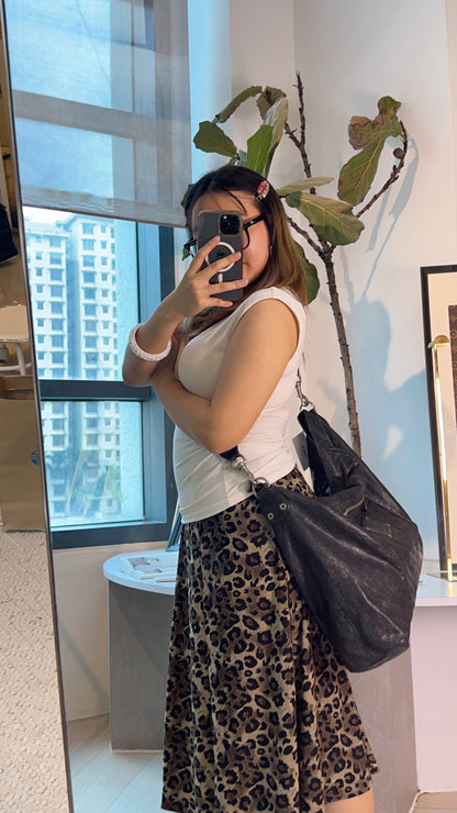 Gucci Black Guccissima Messenger Bag