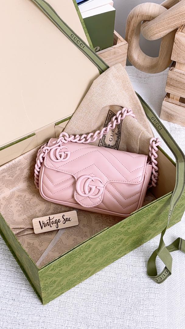 Gucci So Pink Supermini Marmont Belt Bag