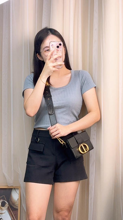 Dior Black Calfskin 30 Montaigne Box Bag (GHW)