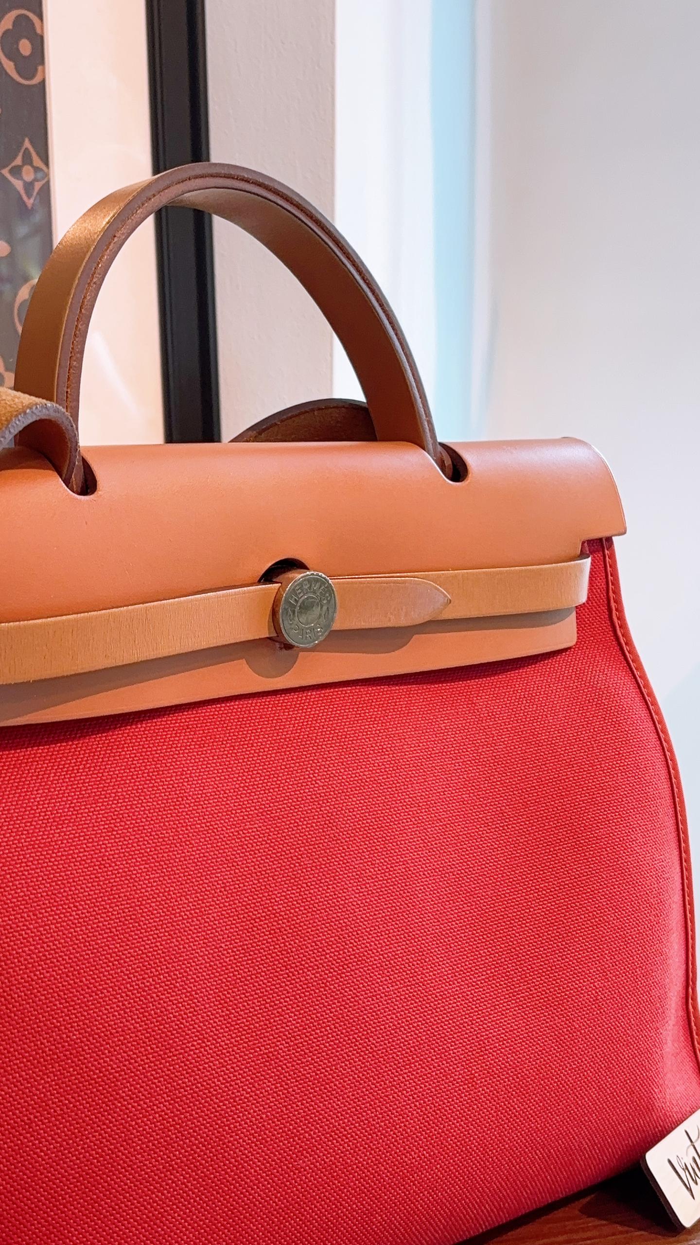 Hermes Red Herbag 31 (PHW)