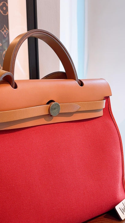 Hermes Red Herbag 31 (PHW)