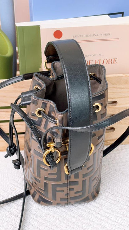 Fendi Brown Calfskin Mini Mon Tresor Bag