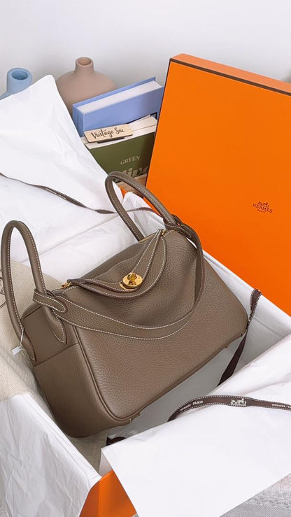 Hermes Etoupe Clemence Lindy 26 (GHW)