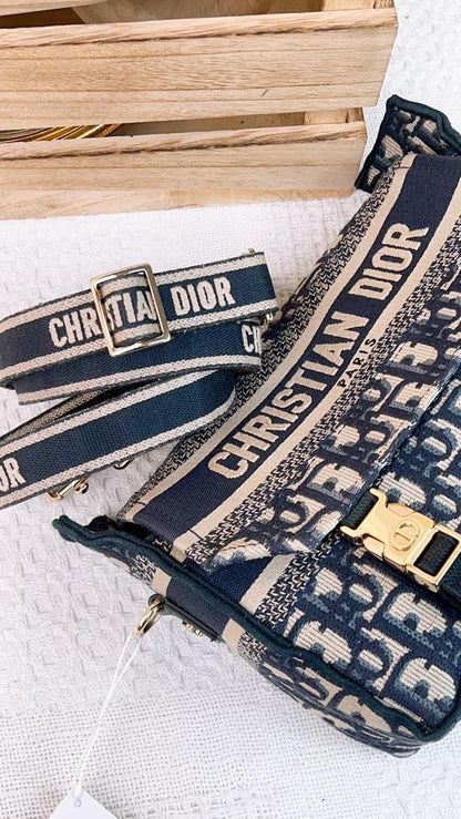 D-ior Navy Oblique Small D-iorcamp Bag