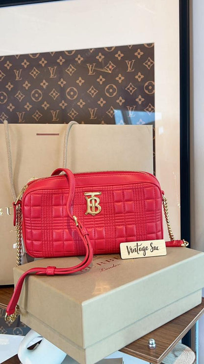 Burberry Red Small Lola Camera Bag