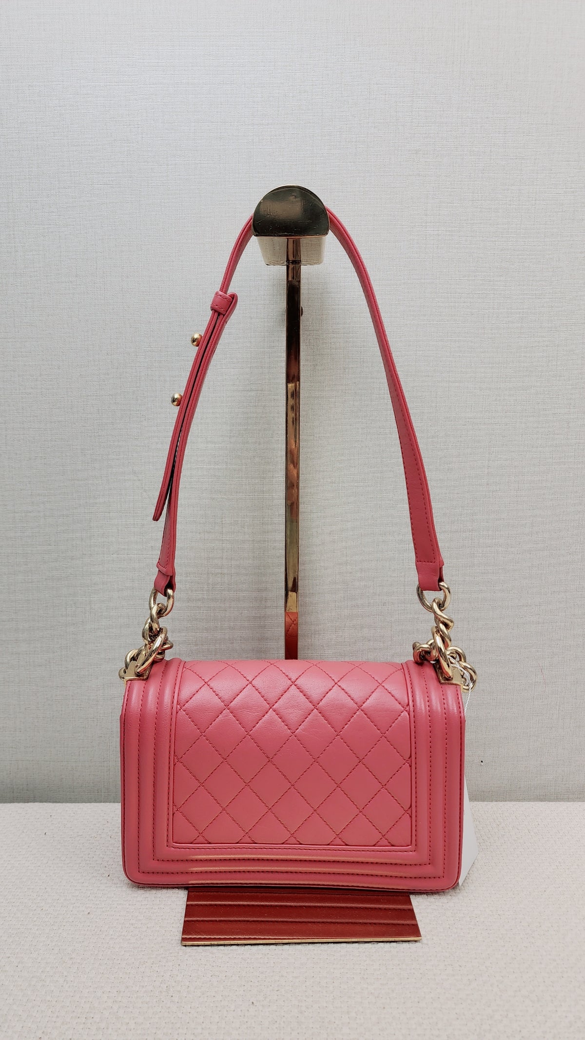 Chanel Pink Calfskin Small Boy Flap (GHW)