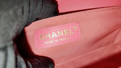 Chanel Pink Calfskin Small Boy Flap (GHW)