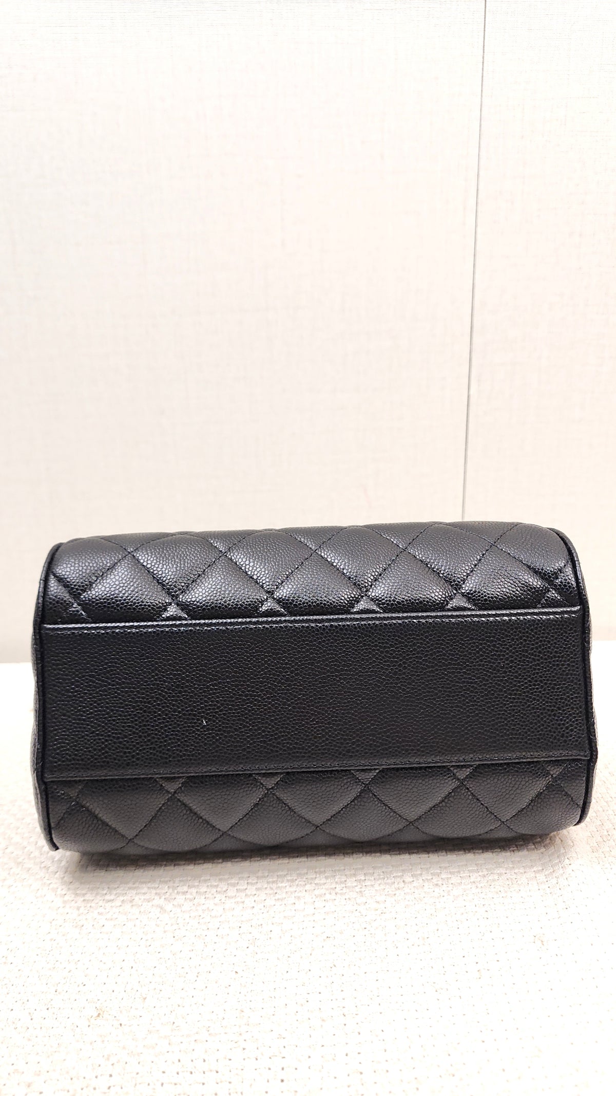 Chanel Black Caviar 25P Bowling Bag (GHW)