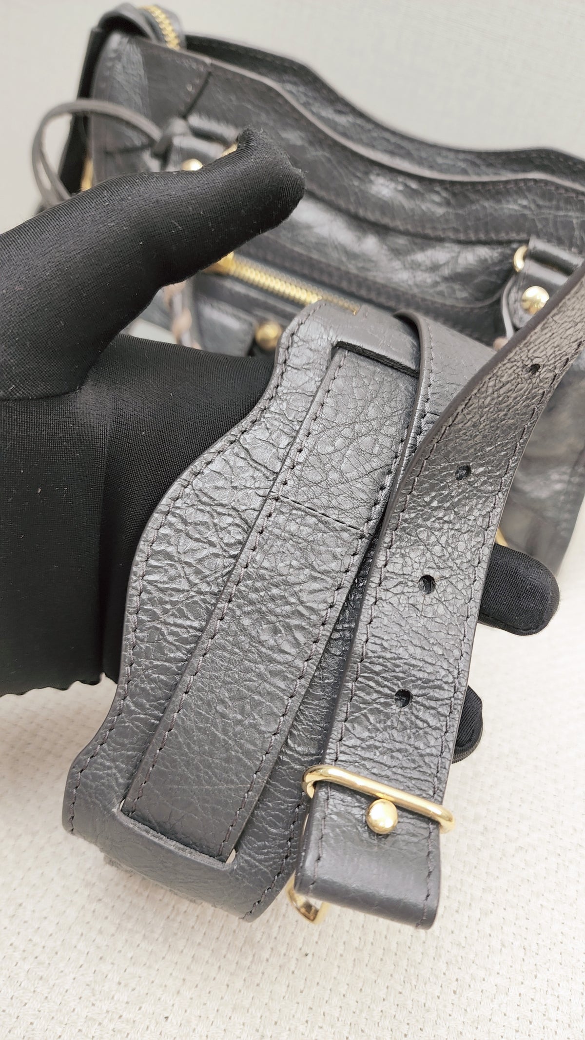 Balenciaga Dark Grey Mini City (GHW)